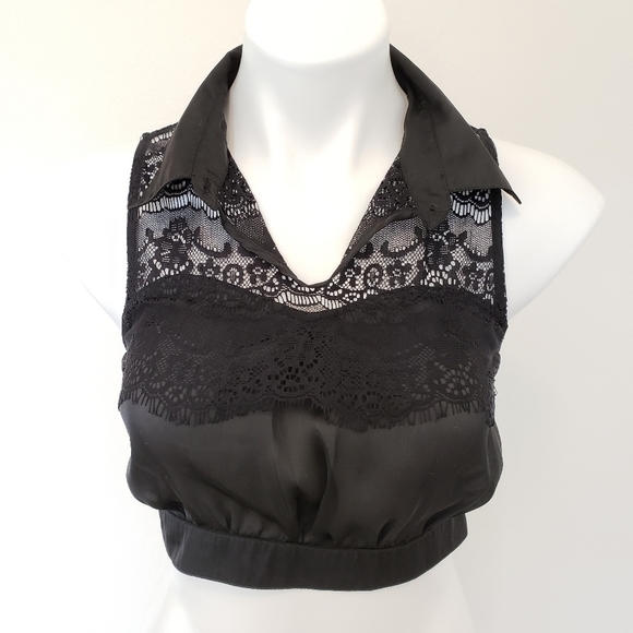 TCEC Black Lace Top, Size S - Picture 3 of 8